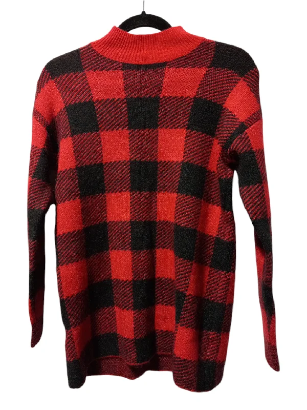 Sweater By Loft In Checkered Pattern, Size: Xs