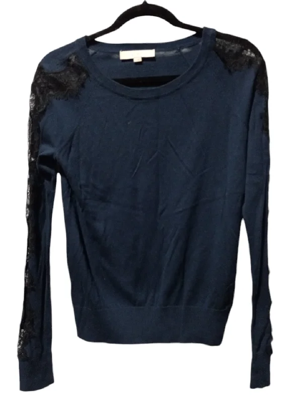 Sweater By Loft In Black & Blue, Size: Xs