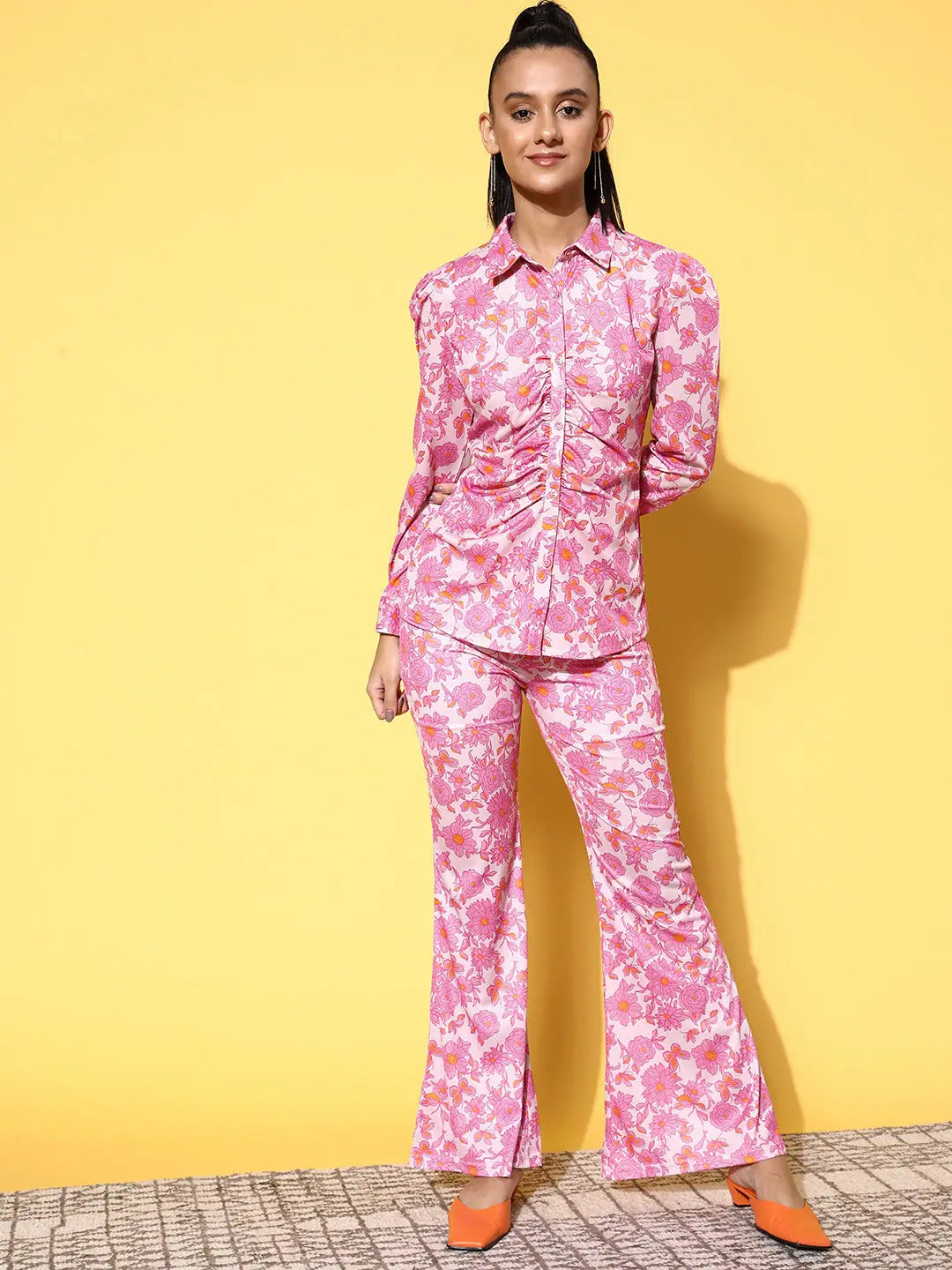 Women Printed Pink Jumpsuits & Sets