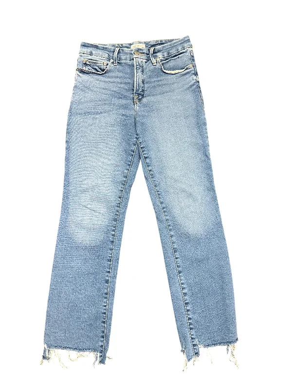 Jeans Straight By Good American In Blue Denim, Size: 4