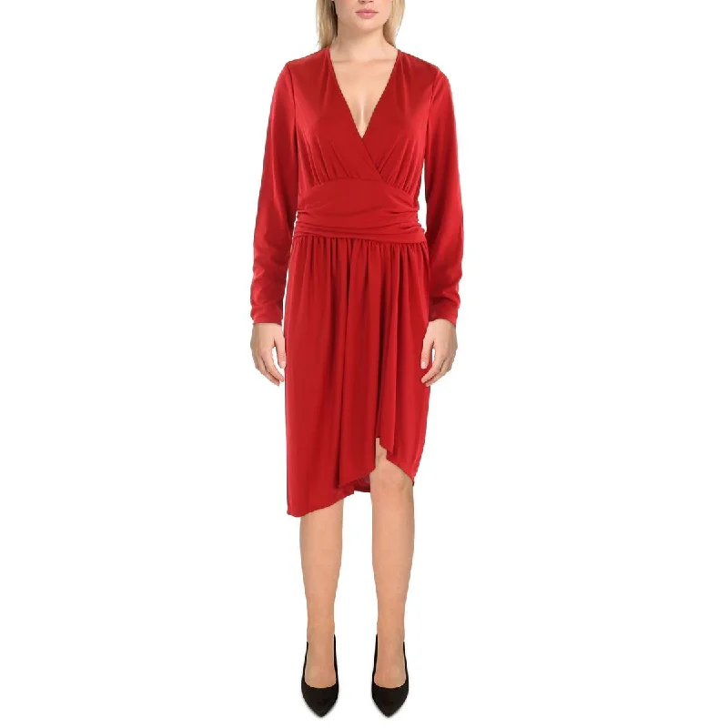 Womens Hi Low Midi Cocktail And Party Dress