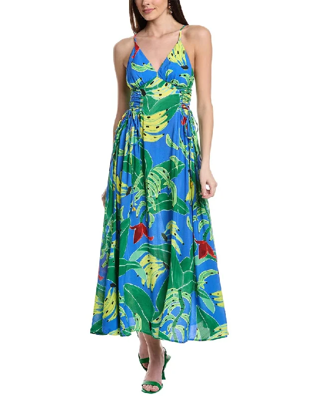 FARM Rio Banana Leaves Maxi Dress