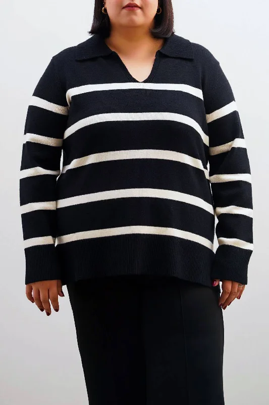 CURVE POLO STRIPED JUMPER