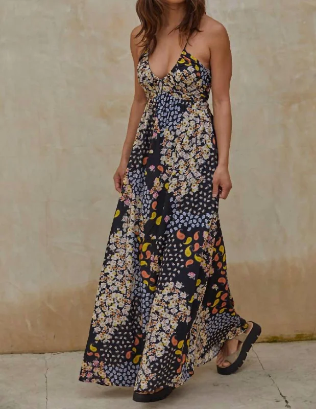 In Blooms Maxi Dress In Multi