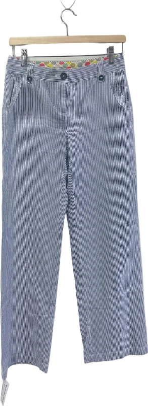 BODEN Blue and White Striped Trousers UK 8L