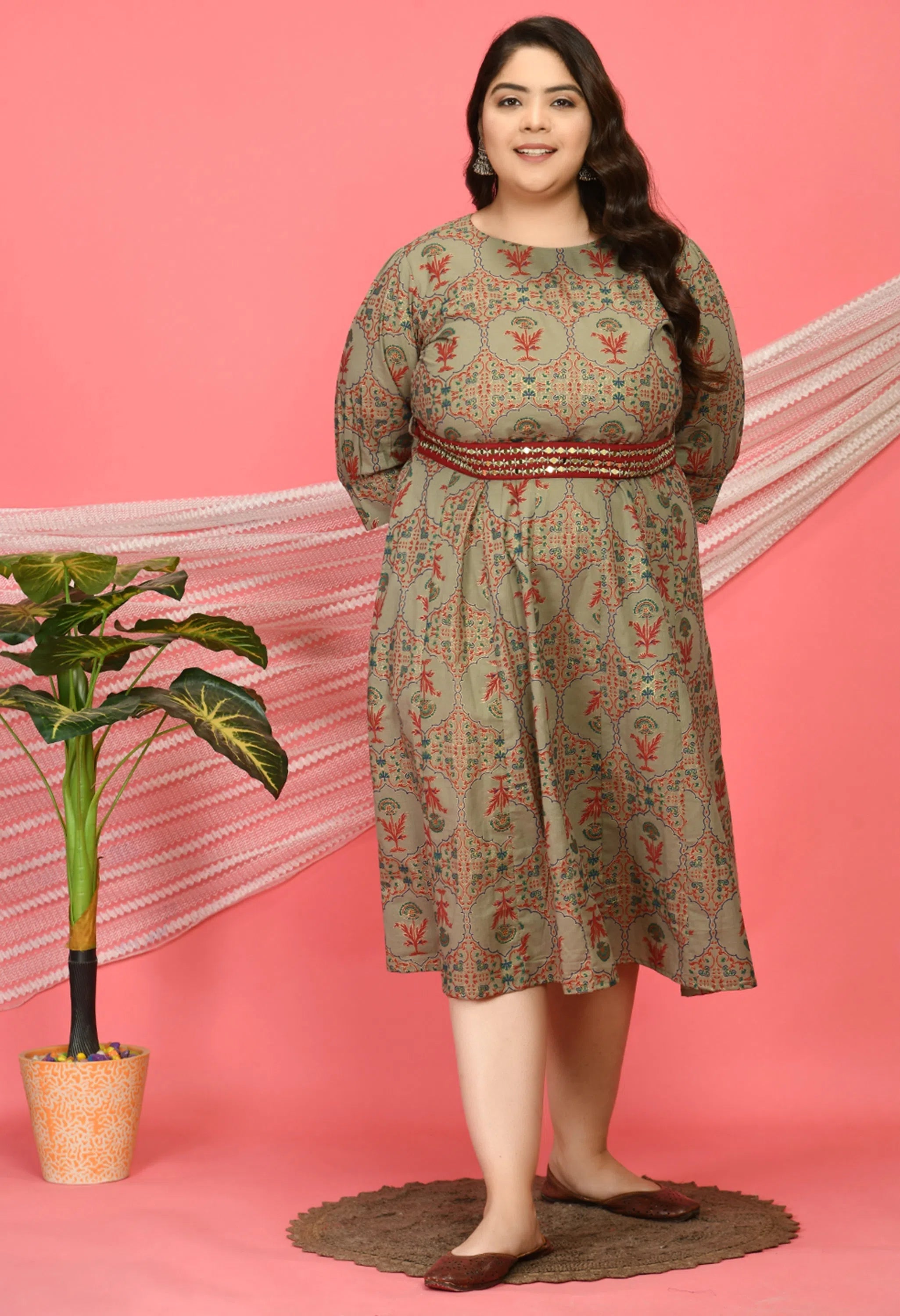 Women Solid Plus Size Green Jumpsuits & Sets