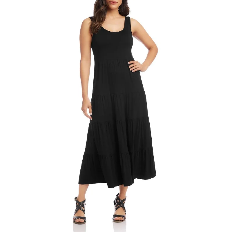 Womens Tiered Long Midi Dress